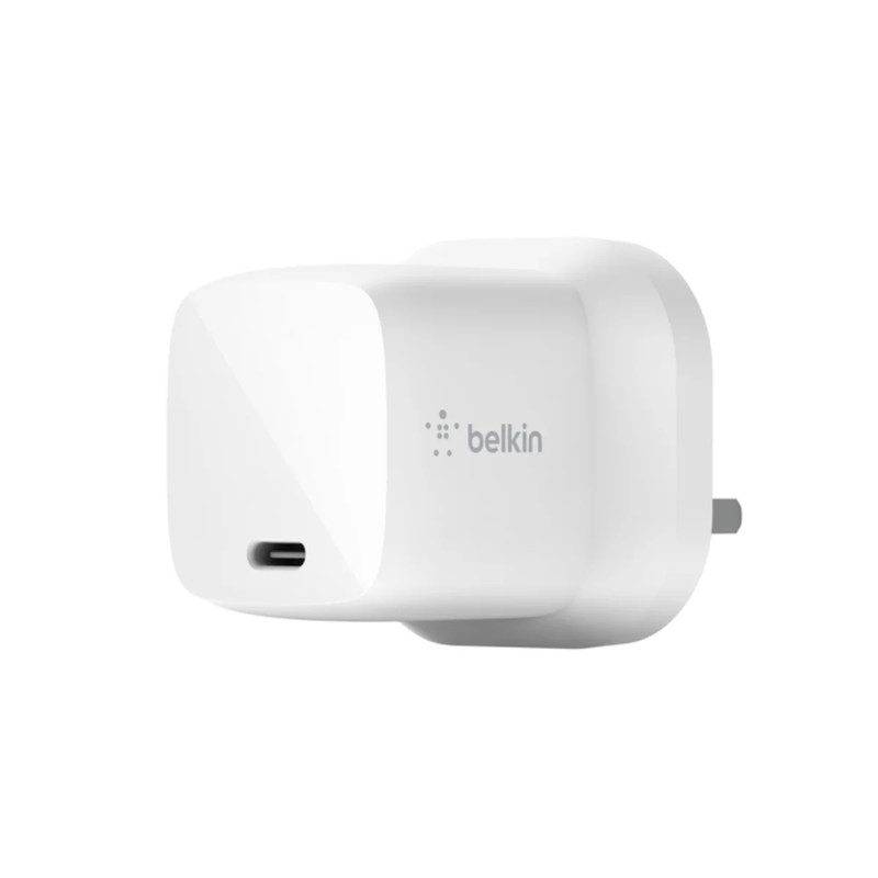 Belkin BoostCharge USB-C PD Wall Charger 30W - White - شاحن